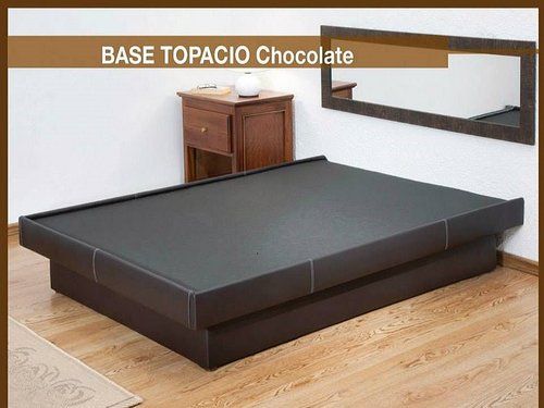 Paquete Reposet Modelo Roma - Negro / Base Topacio Matrimonial - Chocolate / Colchon Modelo Cielo Matrimonial - Azul Marino - Këssa
