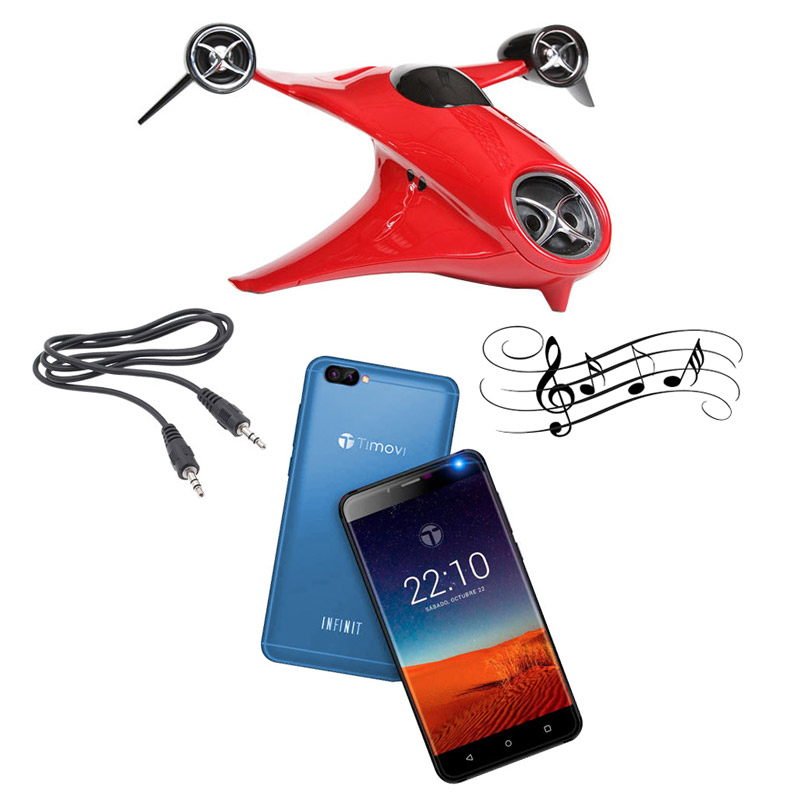 Paquete Celular Timovi Infinit X Cam Azul + Bocina Dock