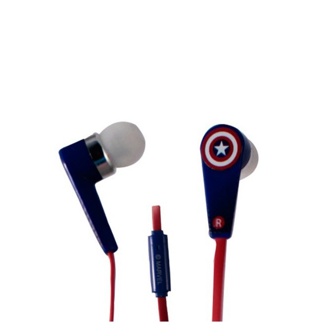 Audífonos Capitán América Ginga CA16AUD05 Alámbricos Conexión 3.5 Mm Rojo
