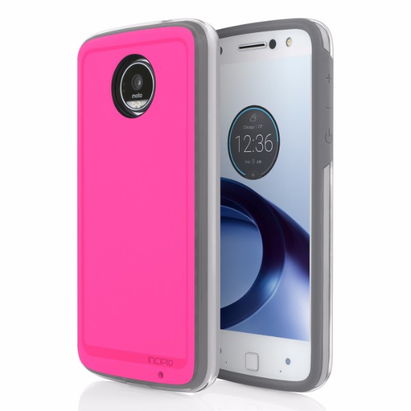 Funda Incipio Performance Series Level 4 para Moto Z Play Droid   -Rosa/Gris
