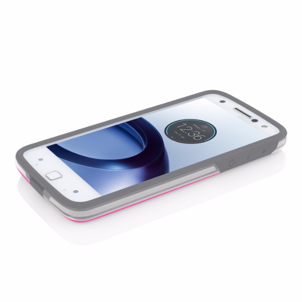Funda Incipio Performance Series Level 4 para Moto Z Play Droid   -Rosa/Gris