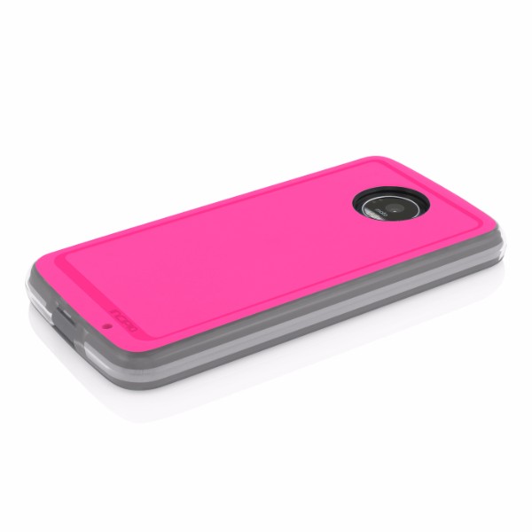 Funda Incipio Performance Series Level 4 para Moto Z Play Droid   -Rosa/Gris