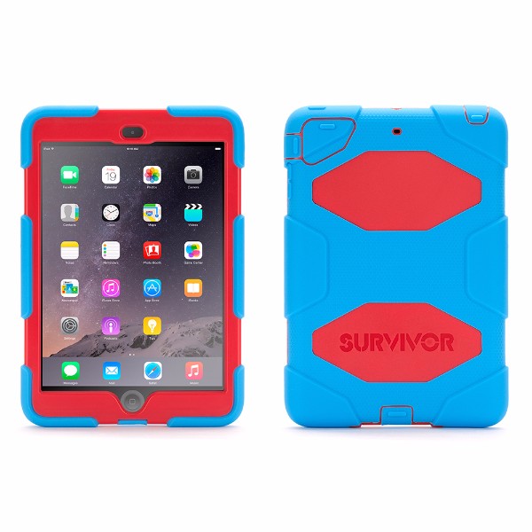Funda Griffin Survivor para iPad mini 2 / 3 Roja/Azul