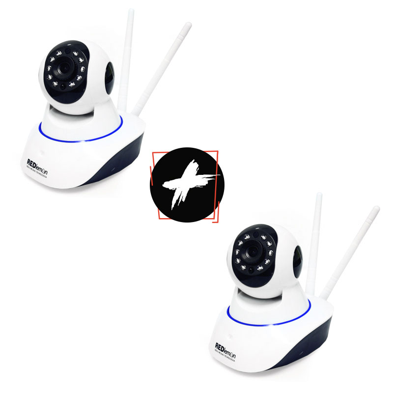 Paquete X2 Seguridad Cámara de Seguridad WIFI IP Monitoreo en tiempo real