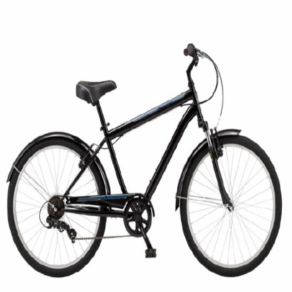 Bicicleta Urbana Schwinn Suburban negra R26 7 Velocidades