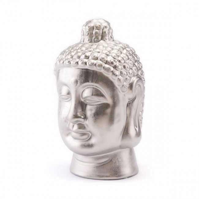 Accesorio Decorativo Cabeza De Buddha Matt - Plata / A10257 - KESSA