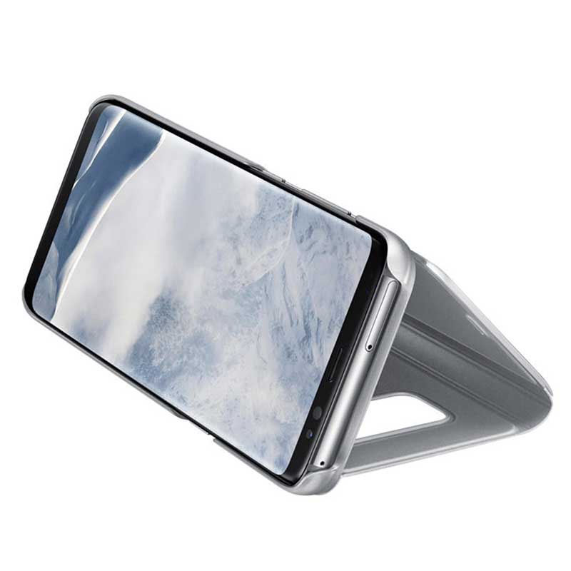 Funda Clear View Standing Cover Gris S8 Acc Samsung