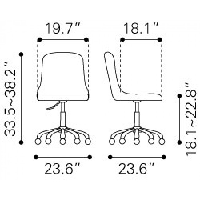 Silla De Oficina Modelo Coco - Blanco / 100813 - Këssa