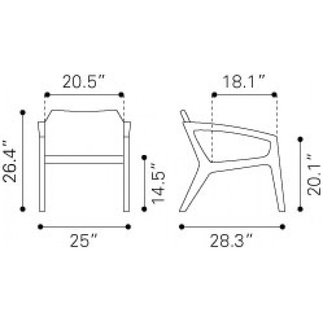 Silla Ocasional Modelo Perth - Castaña / 100784 - Këssa