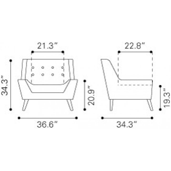 Sillon Individual Modelo Nantucket - Beige / 100740 - Këssa