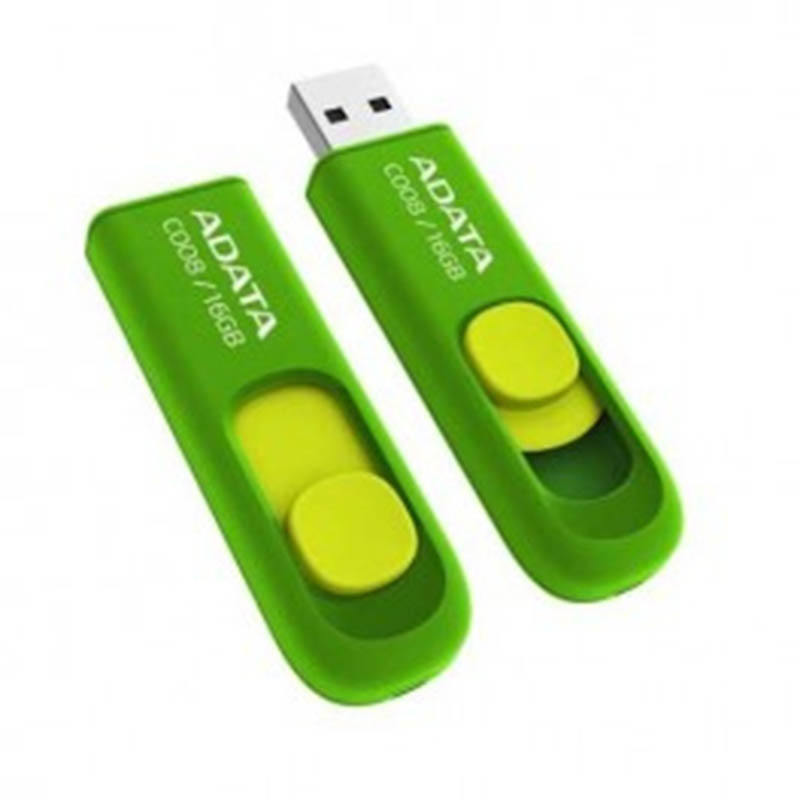 Memoria Usb Portatil Retractil Verde C008 16gb 2.0 Adata