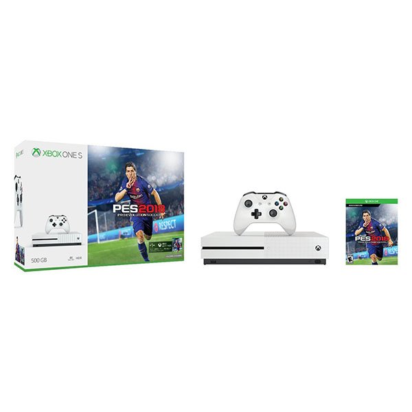 Consola Xbox One S blanca 500 GB con Juego Pro Evolution Soccer PES 2018