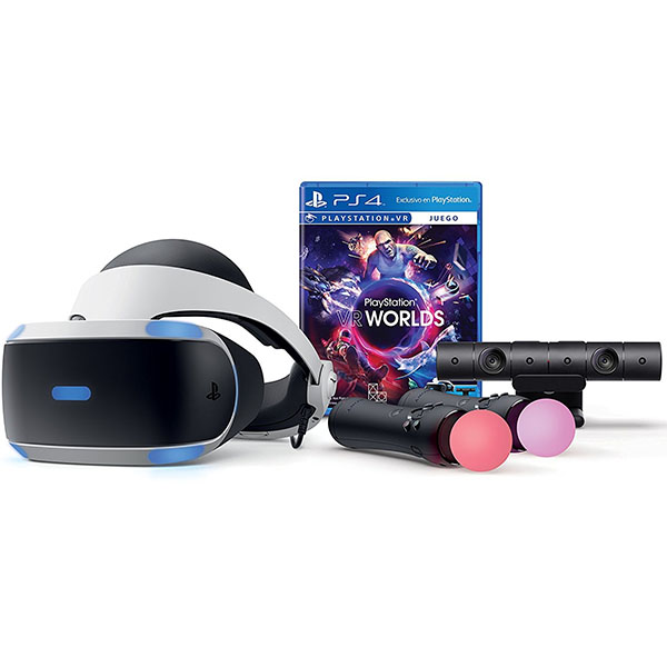 PlayStation VR Bundle (Headset, Camara, 2 controles Move y juego VR Worlds) para PlayStation 4 PS4