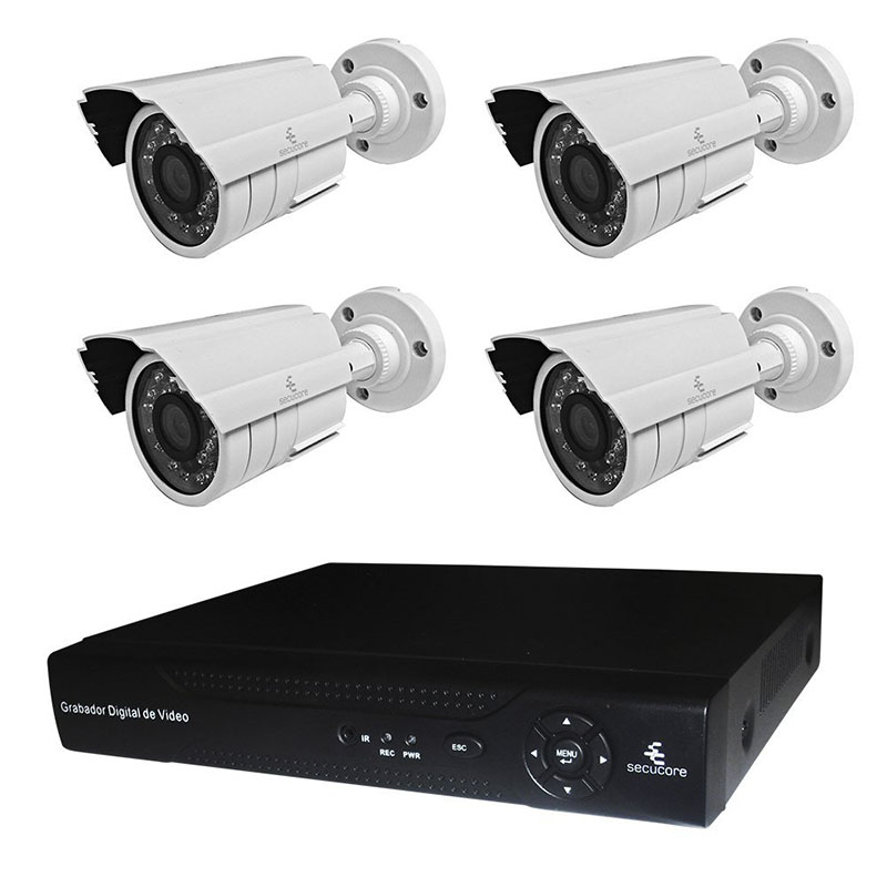 Kit Cctv Video Vigilancia 4 Cámaras IP HD 720p 1 Megapixel NVR Seguridad Circuito Cerrado
