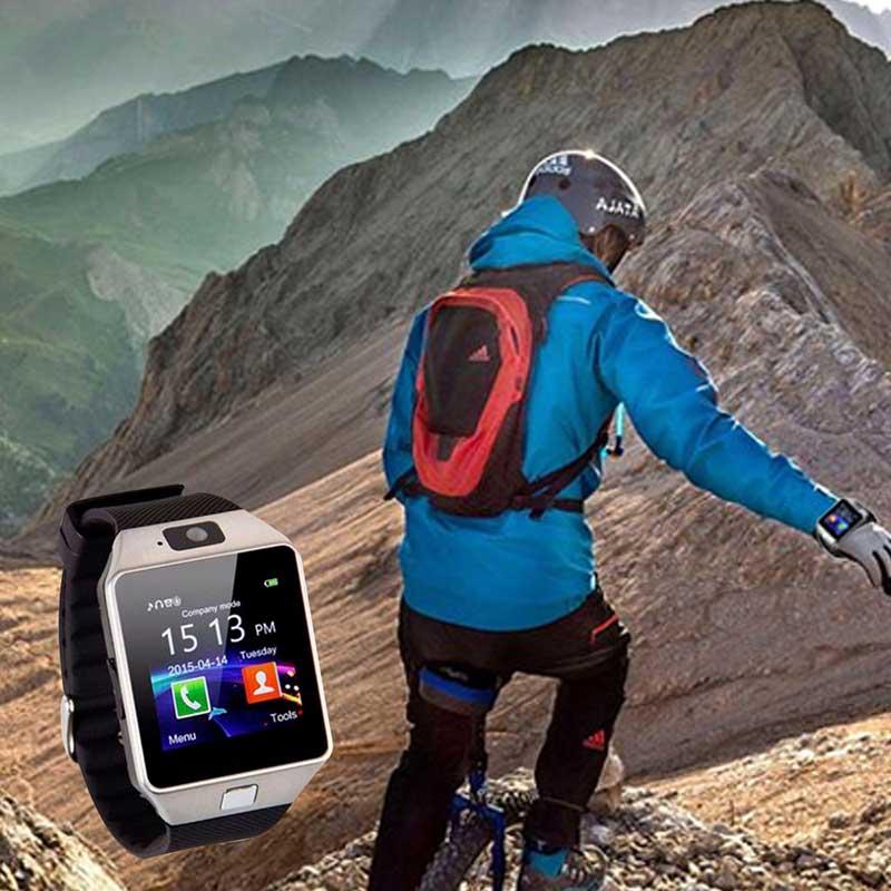 Smartwatch Reloj Inteligente con Cámara y Chip SIM, Micro SD, Podómetro, Notificaciones de Mensajes y Redes Sociales, DZ09