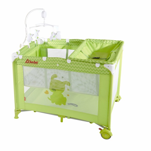 Cuna Corral D´Bebé Musical Zoo Baby Verde END9*