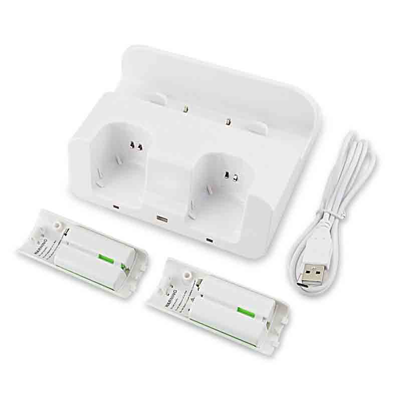 Wii U Estación Kit Carga Y Juega Dual (Blanca)