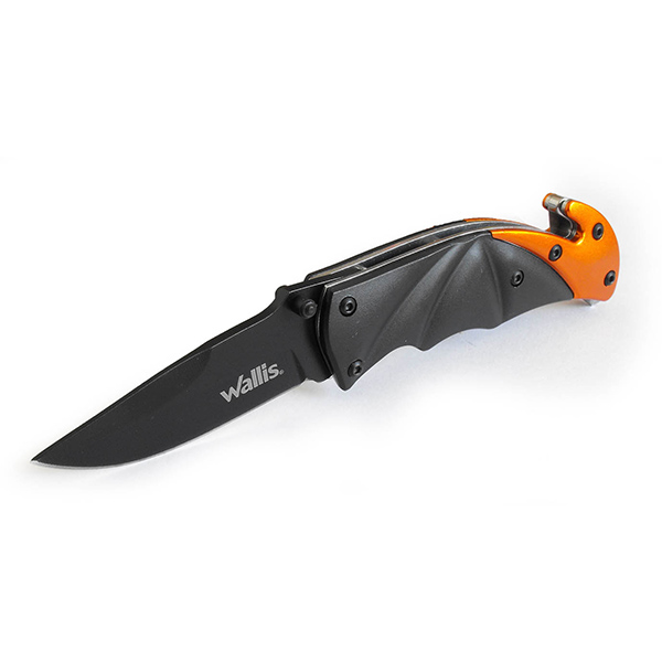 Navaja WALLIS S.O.S con bloqueo, mango metálico con clip