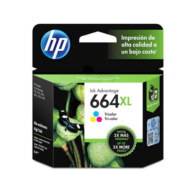 Tinta HP F6V30AL 664XL Color Tricolor