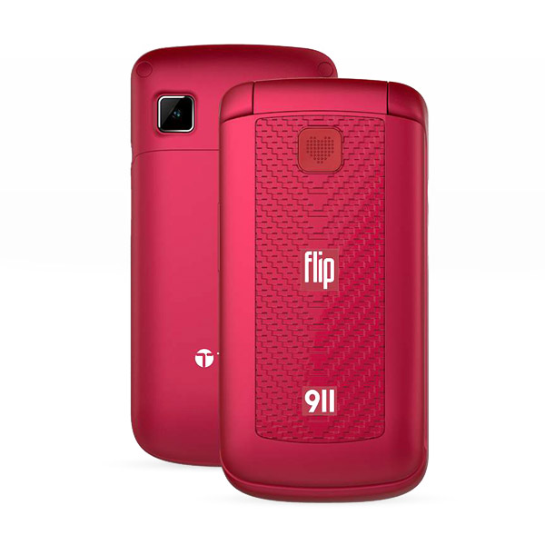 Celular Flip 911 Rojo Liberado + Bocina Bluetooth