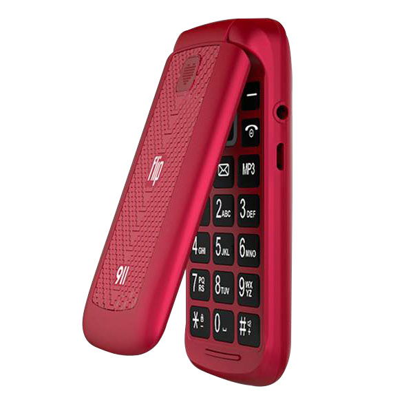 Celular Flip 911 Rojo Liberado + Bocina Bluetooth