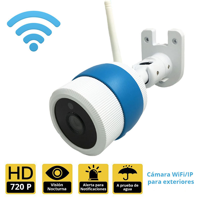 Redlemon Cámara de Seguridad para Exteriores WiFi IP, High Definition, Contra Agua