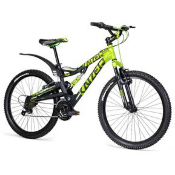 Bicicleta de Montaña KAIZER R24 21v. Negro/verde Neon DS