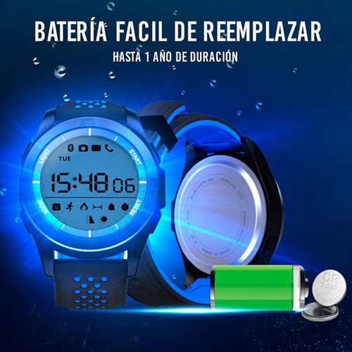 Redlemon Smartwatch Deportivo Contra Agua con Funciones de Salud, Podómetro, Contador de Calorías