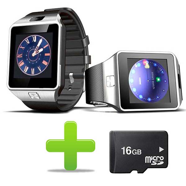Smartwatch Reloj Inteligente con Cámara y entrada para Chip SIM, Micro SD Incluida de 16 GB