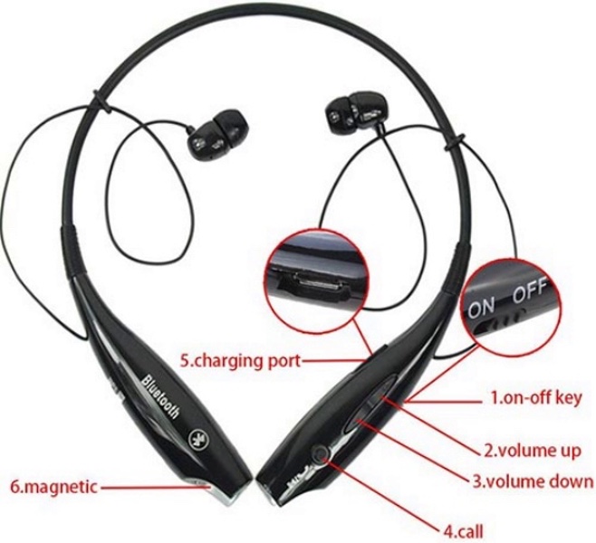 Audífonos Manos libres Bluetooth Sport Compatibles con Smartphones,Iphone, Samsung, Lg, Tecno Supply