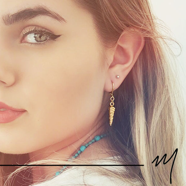 Aretes Picos Martillados