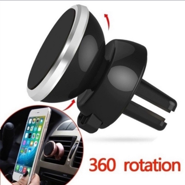 Soporte para Auto Universal AIRE ACONDICIONADO - IMAN MAGNETICO 2 en 1, 360°para SmartPhone, Iphone, Samsung, LG,Tecno Supply