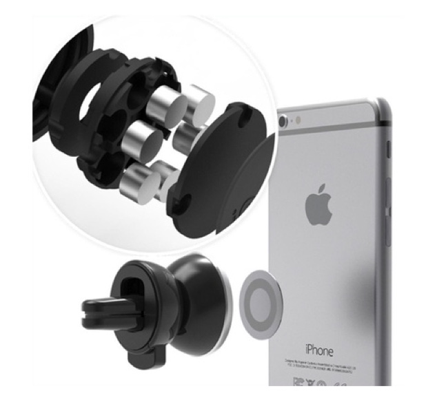 Soporte para Auto Universal AIRE ACONDICIONADO - IMAN MAGNETICO 2 en 1, 360°para SmartPhone, Iphone, Samsung, LG,Tecno Supply