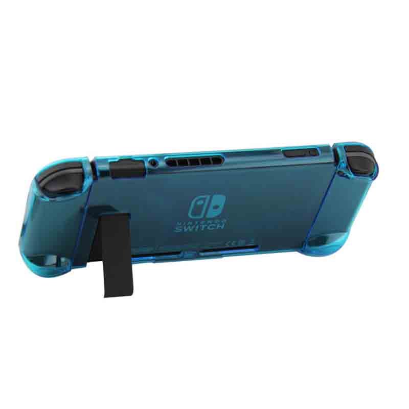 Nintendo Switch Funda Acrílico Compatible + Mica + Grips (Azul)