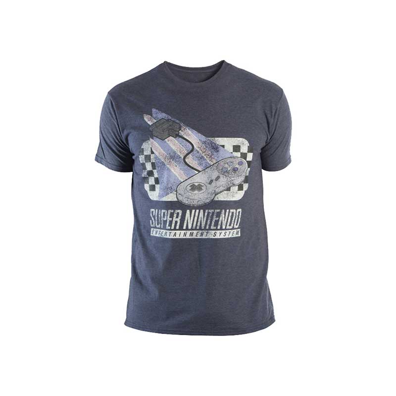 Playera Camiseta Azul Think Geek Control Super Nintendo