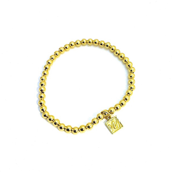 Pulsera Bolitas Chapa De Oro