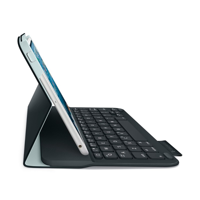 Teclado con funda Logitech Ultrathin teclado Folio para iPad mini Retina English Carbon negro