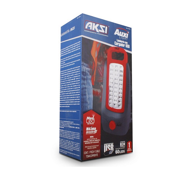 Linterna Recargable Aksi Con Cargador USB