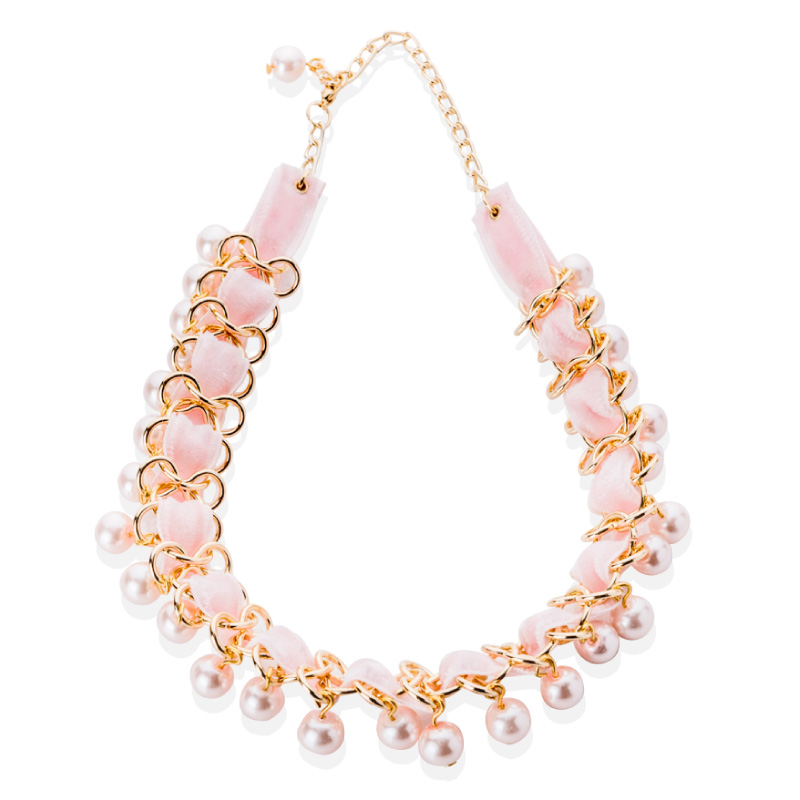 Gargantilla Perla Rosa, Elaborado A Mano De Forma Artesanal, Gabriela Nuñez Diseñadora Mexicana