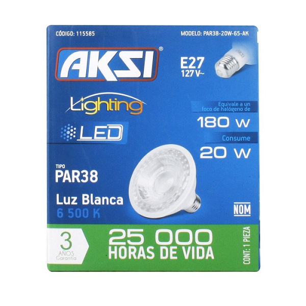 Foco LED PAR38 Aksi (Ilumina 180W)-Luz Blanca