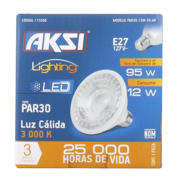 Foco LED PAR30 Aksi (Ilumina 95W)-Luz Calida