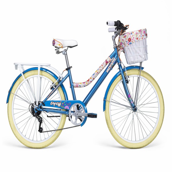 Bicicleta Urbana CAPRESSI R24 6v  AZUL BRILLANTE