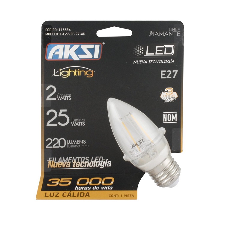 Foco LED E27 Aksi Tipo Vela (Ilumina 25W)