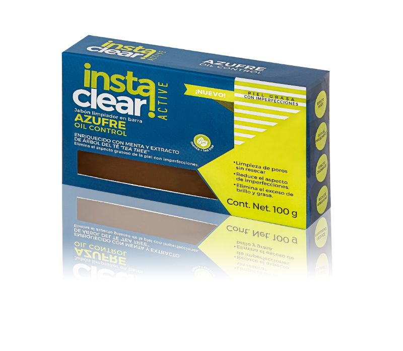 Jabón InstaClear Exfoliante Anti-Puntos Negros en barra - Pepino, Nuez y Jojoba - SKU 101959