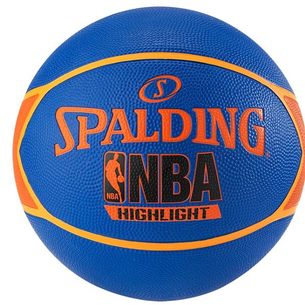BALON BASQUETBOL SPALDING 2017 HIGHLIGHT AZUL/NARANJA HULE #7