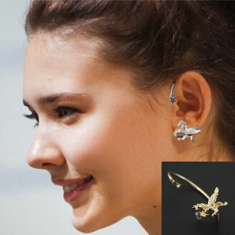 Arete Decoraci?n Oreja Ear Cuff De Unicornio D?