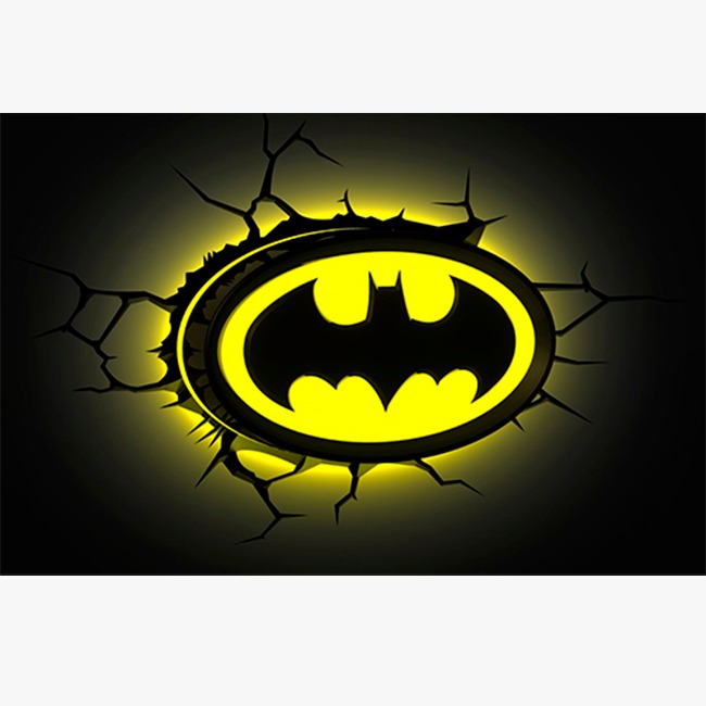 Lampara Decorativa Pared 3D Light Logo Batman DC Comics