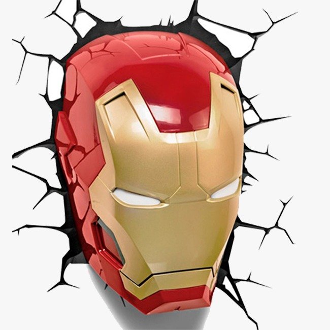 Lampara Decorativa Pared 3D Light Iron Man Cabeza Marvel