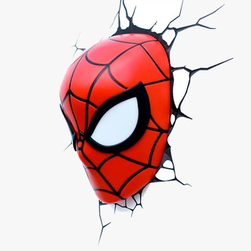L?mparas De Pared 3D Modelo M?scara Spiderman Marvel