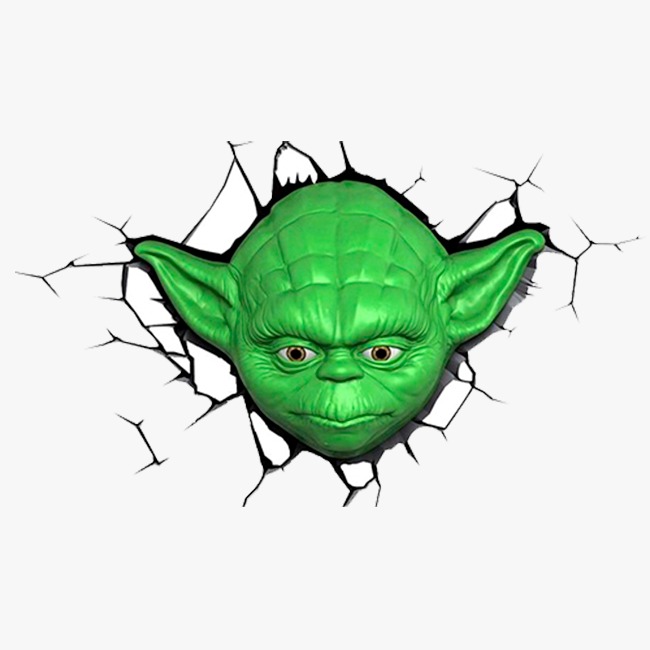 Lámpara 3D Star Wars Yoda Face Episode VII The Force Awakens
